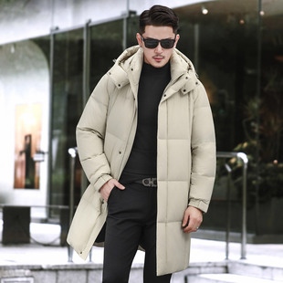 普洛克正品 商务休闲皮羽绒服冬季加厚保暖工装夹克翻领上衣外套