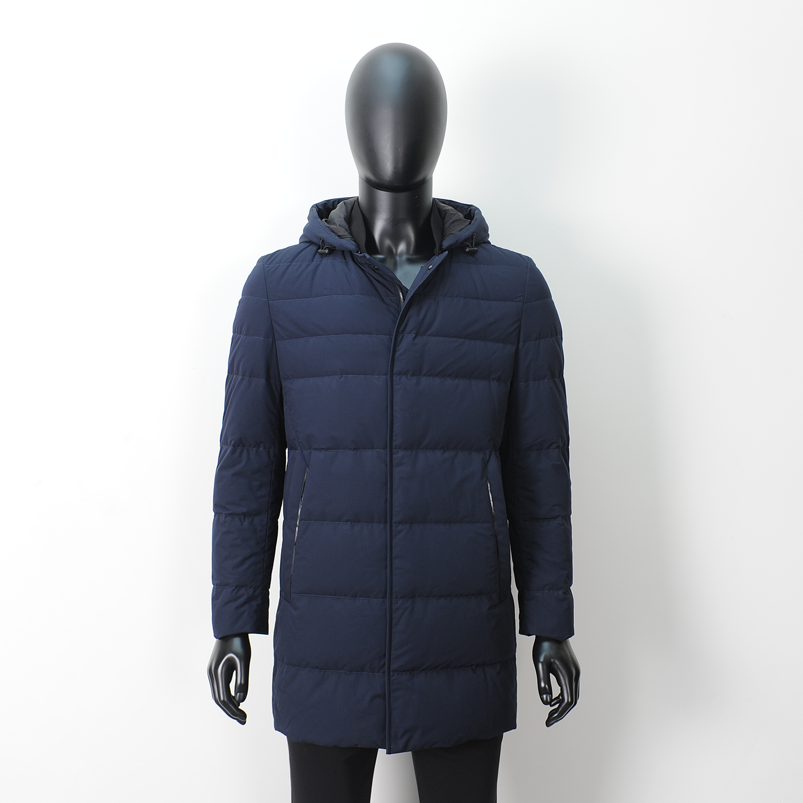 普洛克正品 男夹克连帽羽绒服中长款白鸭绒秋冬商务休闲户外外套