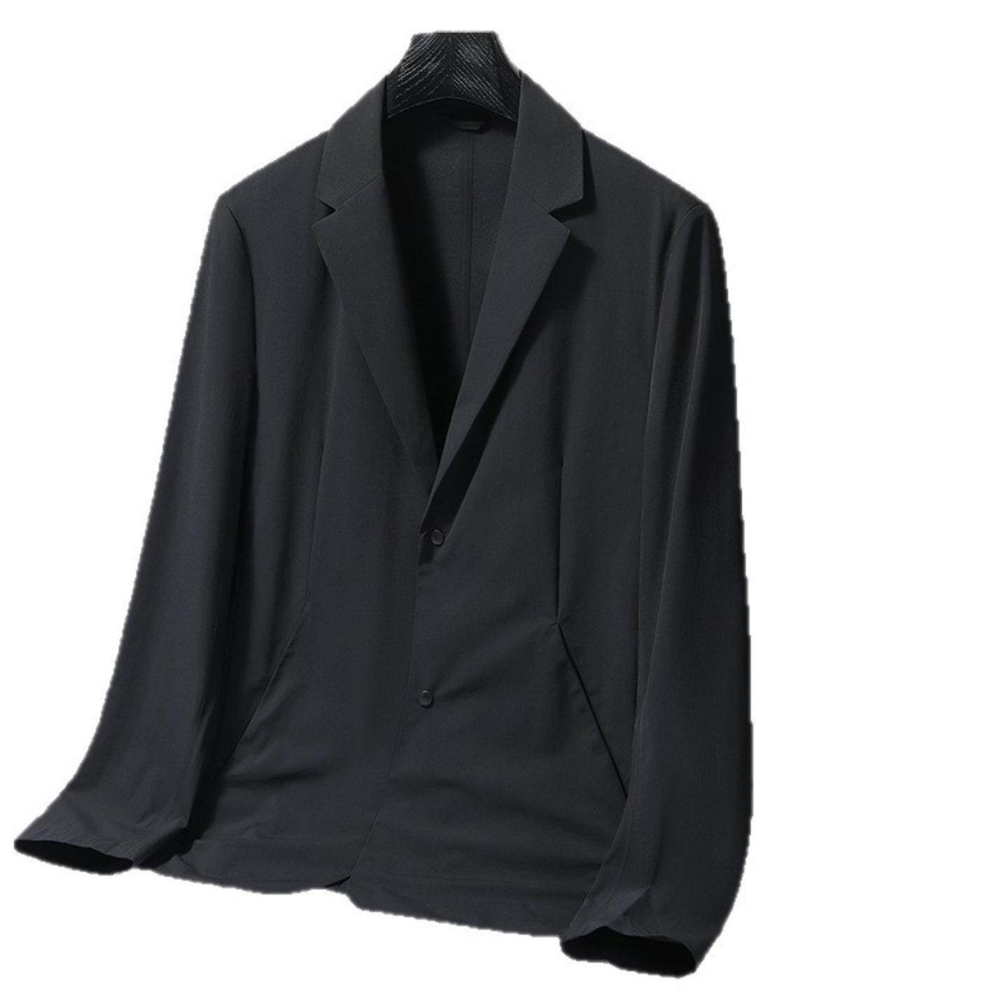 普洛克正品男装 休闲西装春夏秋薄单层青年休闲防晒微弹西服外套