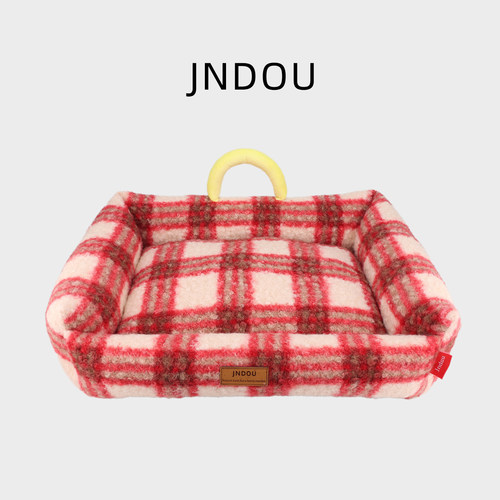 JNDOU丨宠物复古格圈绒可拆洗窝