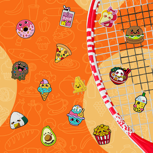 网球拍避震器食物硅胶纽扣卡通减震粒可爱双扣固定网球配件不易掉