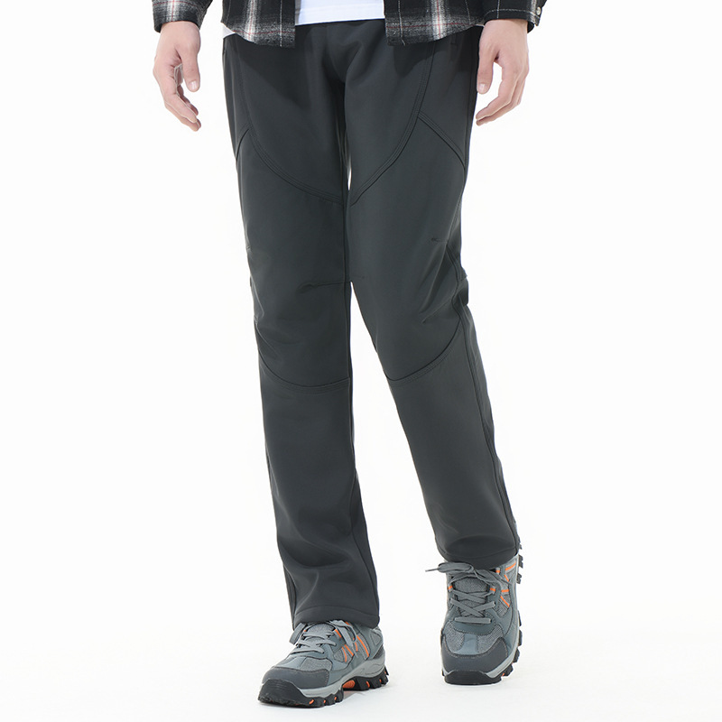 2025秋冬新款男女户外运动冲锋裤抓绒防风休闲裤速干裤情侣软壳裤