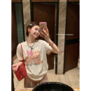 （吴大笑）芝芝闲趣～舒适透气减龄可爱立体小马卡通竹节棉短袖女