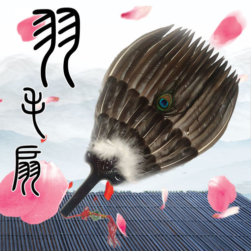 中国风复古羽毛扇孔明诸葛亮扇子八卦旅游工艺礼品拍摄古典道具扇