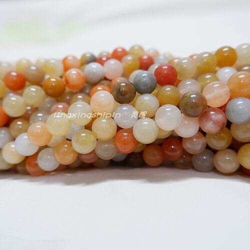 纯天然金丝玉散珠DIY饰品配件