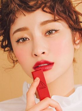 韩国口红red211-215#红色recipe3ce正红砖红姨妈红唇膏系列