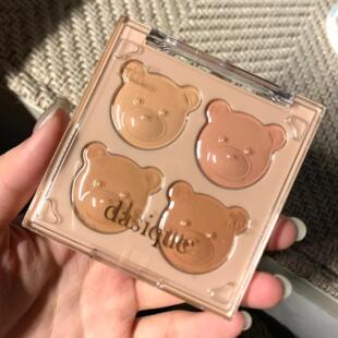 韩国代曦可dasique新品小熊系列腮红腮紫唇颊两用口红盘自然显色