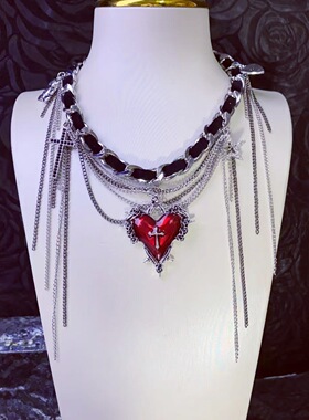 暗黑风朋克缠绕十字架五角星项圈女个性颈链choker甜酷锁骨链冷酷