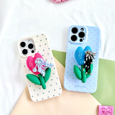 郁金香流苏串珠磁吸支架手机壳