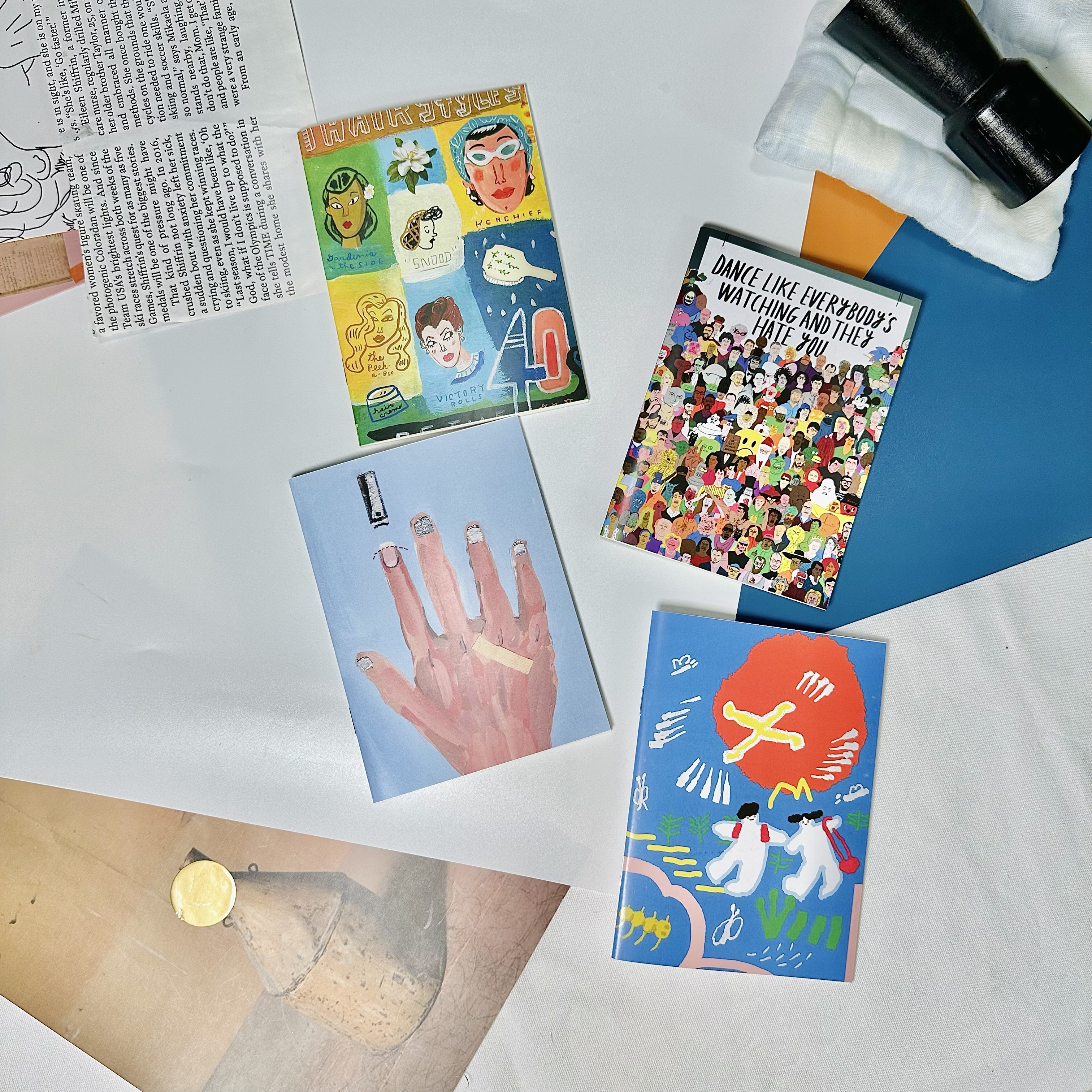 TRstudio独家设计定制卡通插画双面图案小本子笔记本速写本空白页