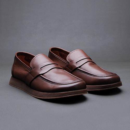 男鞋2022新款真皮乐福鞋套脚休闲鞋子潮流一脚蹬软底豆豆鞋220640