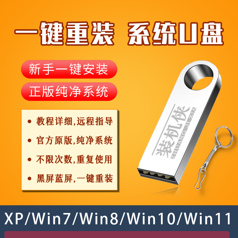 系统u盘win10重装win7一键装机w7旗舰联想w10专业戴尔win11纯净pe 个性定制/设计服务/DIY U盘定制 原图主图