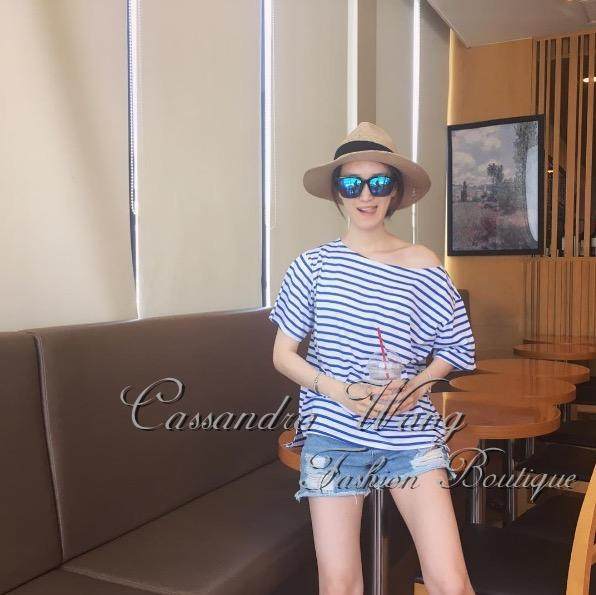 SAINT JAMES/圣杰姆官方正品授权LEVANT MODERN条纹圆领短袖T恤|ruв категории Женская одежда, футболка - от Buy2taobao.com для оказания профессиональной услуги покупки агента Taobao