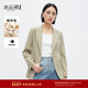知识分子风2025春款 水云间戗驳领小西装 外套女一粒扣通勤正肩西装