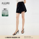 新款 水云间黑色西装 子醋酸小众设计感简约气质2025夏季 女短裤 裙裤
