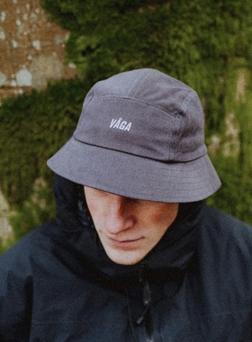英国vaga盆帽渔夫帽男女户外徒步新款简约字母显脸小短帽檐防晒帽