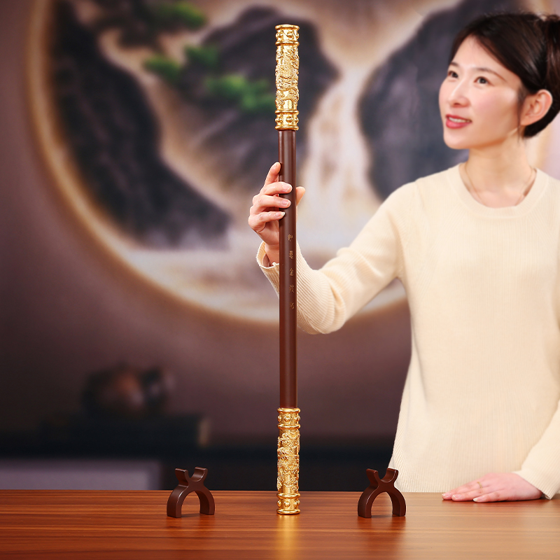 紫铜《如意金箍》摆件定海神针孙悟空棒桌面节日礼物送礼品70cm