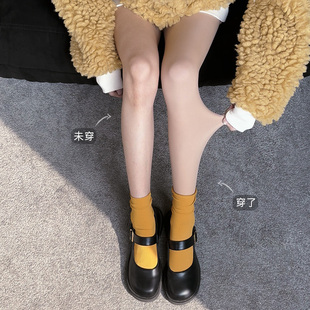 光腿神器秋冬裸感自然苛刻夫人肉色加绒加厚肤色打底裤 袜双层丝袜