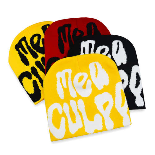 秋冬嘻哈彩色字母保暖针织帽