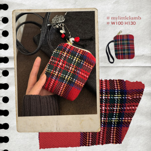 2.关于牛仔 所有～苏格兰红格毛呢挂件包 mylittlelamb 5%off