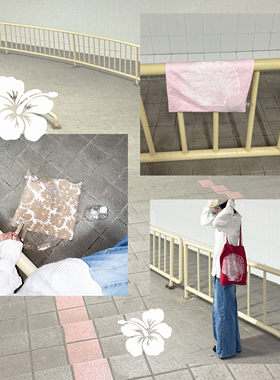 mylittlelamb 29.“地图” 海洋系自制丝网印刷棉麻托特包单肩包
