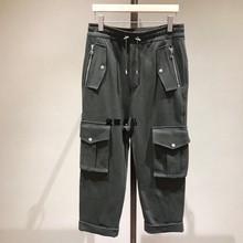 现货 裤 Balmain 纯棉反扁口袋九分工装 VH10B029 21春夏男士 正品