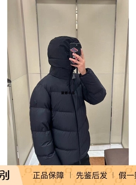 Moncler Forez 25秋冬男士哑光黑标超轻厚款连帽羽绒服 1A00156