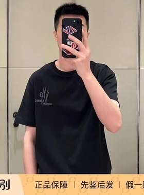 正品现货 Moncler/蒙口 25春夏男士滑雪系列纯棉短袖T恤 8C00010