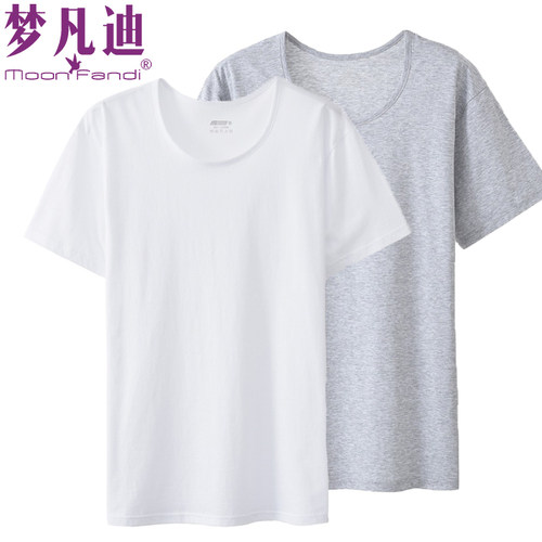 梦凡迪专柜同款男2024春夏新款背心纯色棉打底半袖