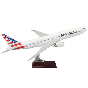 飞机模型波音B777-300ER美国航空客机礼品摆件47厘米树脂仿真航模