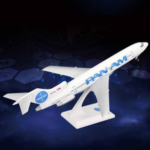 拼装飞机模型波音B727-200泛美航空客机安捷航空航模礼品摆件ABS