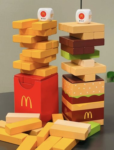 麦当劳积木玩具叠叠乐薯条巨无霸叠叠霸叠叠薯现货正品包邮