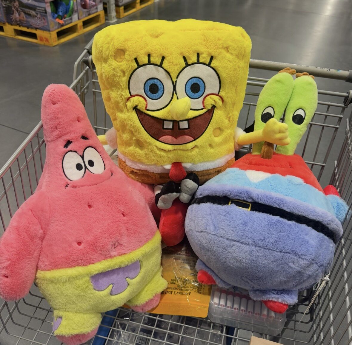 山姆海绵宝宝派大星毛绒公仔玩偶抱枕被周边高颜值可爱送朋友礼物