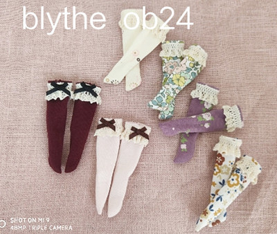 blythe小布森系碎花花边袜子