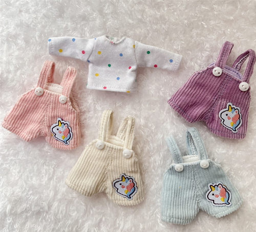 现货ob11/p9/ymy 休闲马卡龙色系灯芯绒背带裤短裤