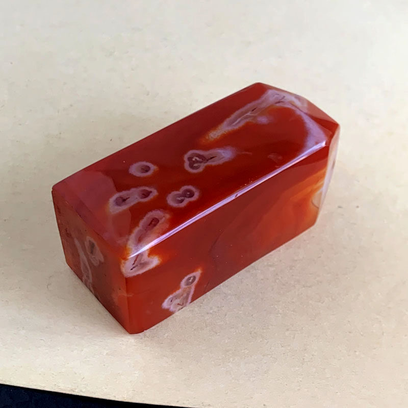 天然原色天然红玛瑙印章