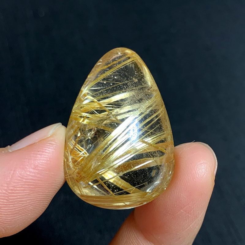清透闪亮钛晶吊坠天然金发晶项链水晶项坠秀气闪亮造型发实物多款