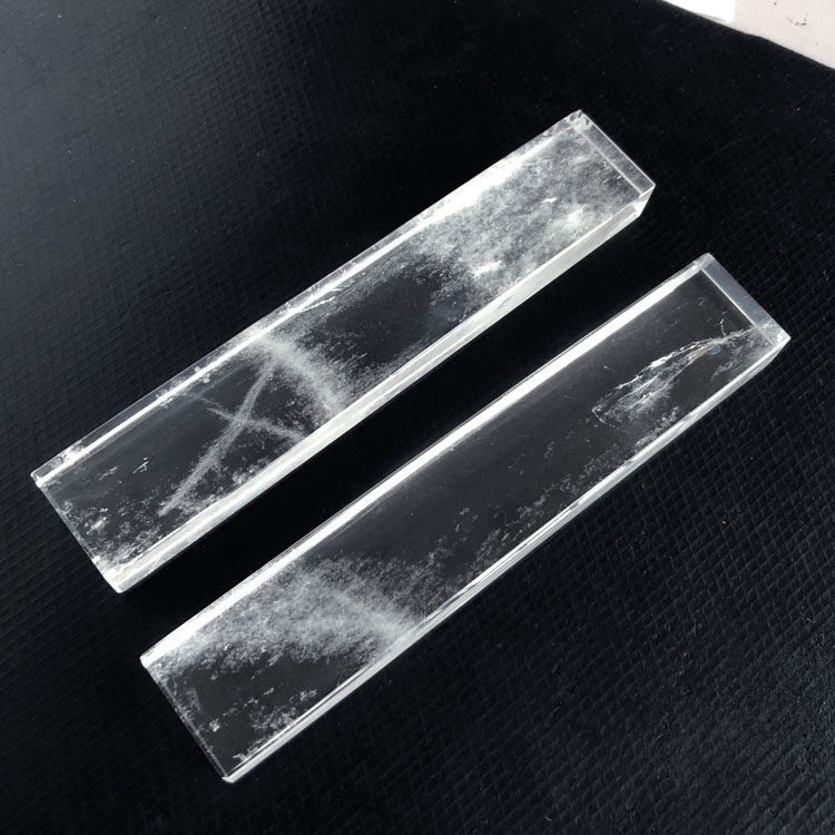 水玉冰魄天然白水晶镇纸一对 纸镇 压书压纸 压宣纸摆件 文房四宝