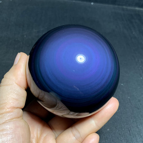 水玉冰魄天然黑曜石鬼仙蓝眼
