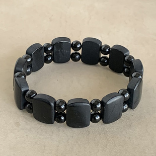 水玉冰魄天然黑碧玺手排 原石手牌 手链 礼品 礼物