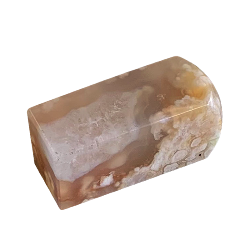天然樱花玛瑙印章原石章实包刻