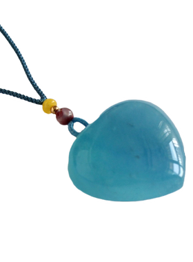 挂件项坠天然海蓝宝送绳