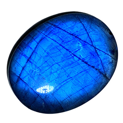 天然拉长石吊坠蓝月光