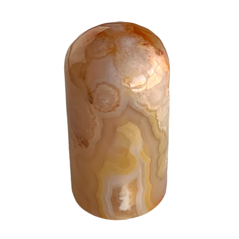 天然樱花玛瑙圆章印章