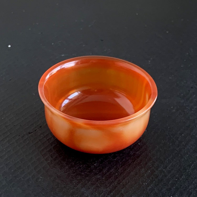 天然瑪瑙玉髓茶杯清水質地瑪瑙