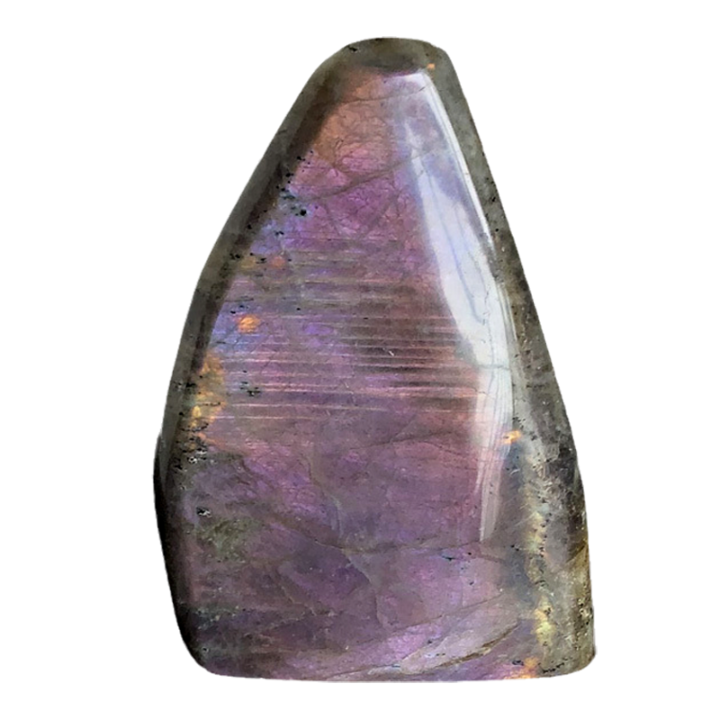 水玉冰魄 天然紫色拉长石摆件 钠长石家居摆饰 紫彩光月长月光石
