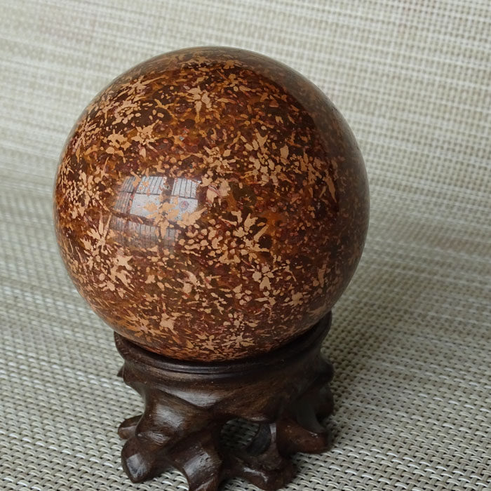 水玉冰魄 天然烟花石摆件 烟花石水晶球 杂石矿石球 家居摆饰实物