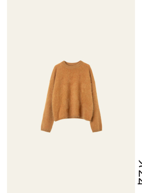 【芬达】10羊绒+羊毛毛流感拉毛女士基础休闲羊毛54L2618