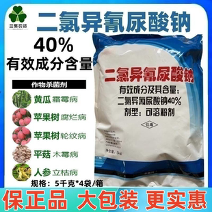 二氯异氰脲酸钠40%腐烂病立枯病苹果树真菌细菌黄瓜人参杀菌