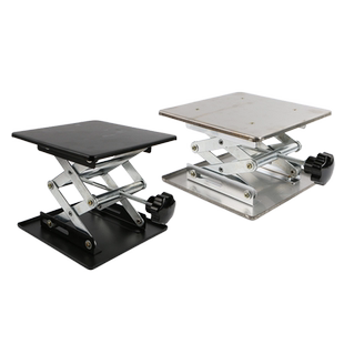不锈钢升降台100x100mm150*150mm200*200MM小型手动平台实验室升降器支架简易放水平仪升高台废弃物处理器
